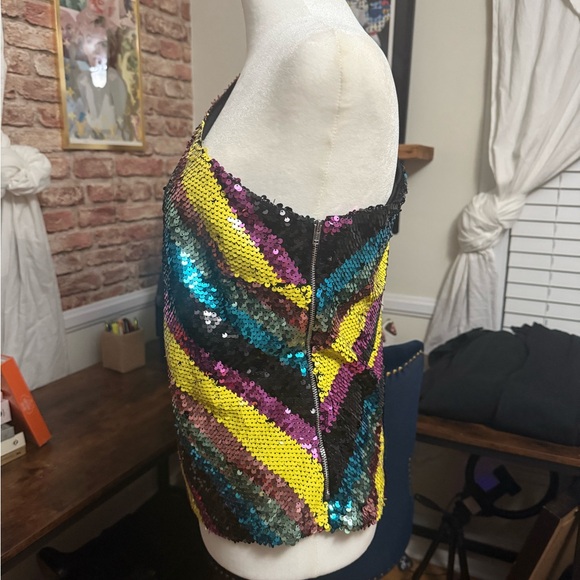 Adelyn Rae NWT Sequin One Shoulder - Picture 2 of 6